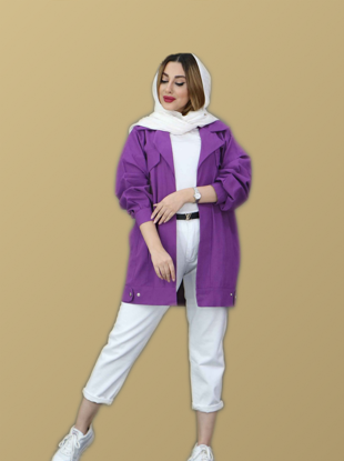 تصویر از مانتو جیب پیله دار
