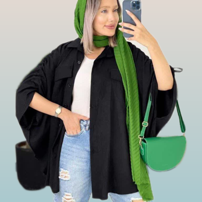 تصویر از مانتو کیمونو آستین لیفه