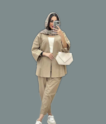 تصویر از ست مانتو شلوار لنین