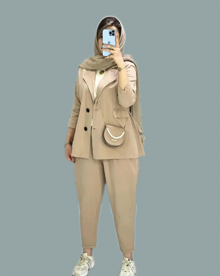 تصویر از کت شلوار لنین یقه انگلیسی